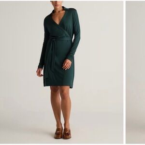 New! Quince 100% Silk Jersey Mini Wrap Dress(030)